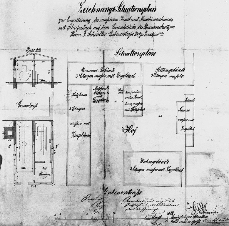 1 ©Stadtarchiv Frankfurt (Oder), BA I, XV, Baupolizeiakte Gubener St